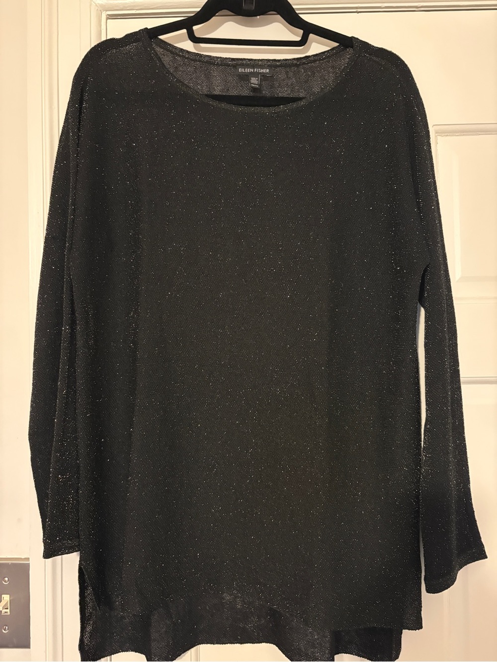 Eileen Fisher shimmer sheer top